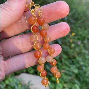 Orange aventurine earrings